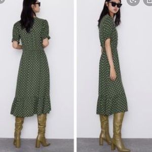 Polka dot midi dress